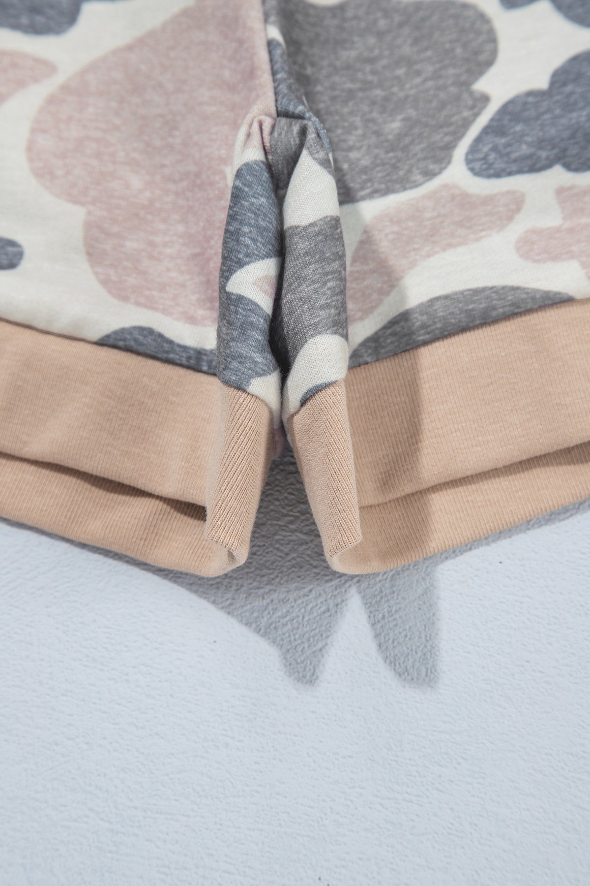 Camouflage Long Sleeve Top and Shorts Set