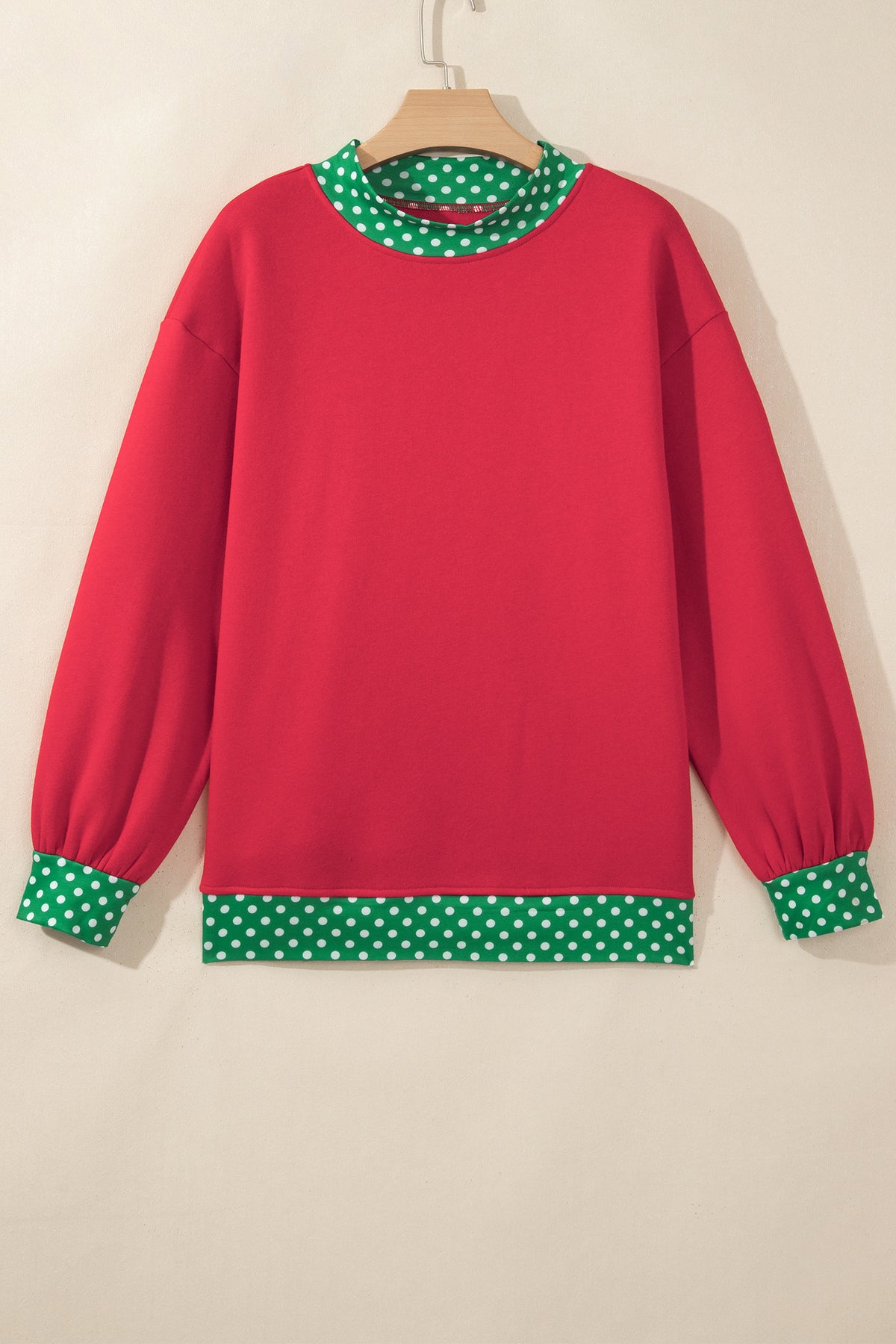 Mocha Polka Dot Oversized Sweatshirt