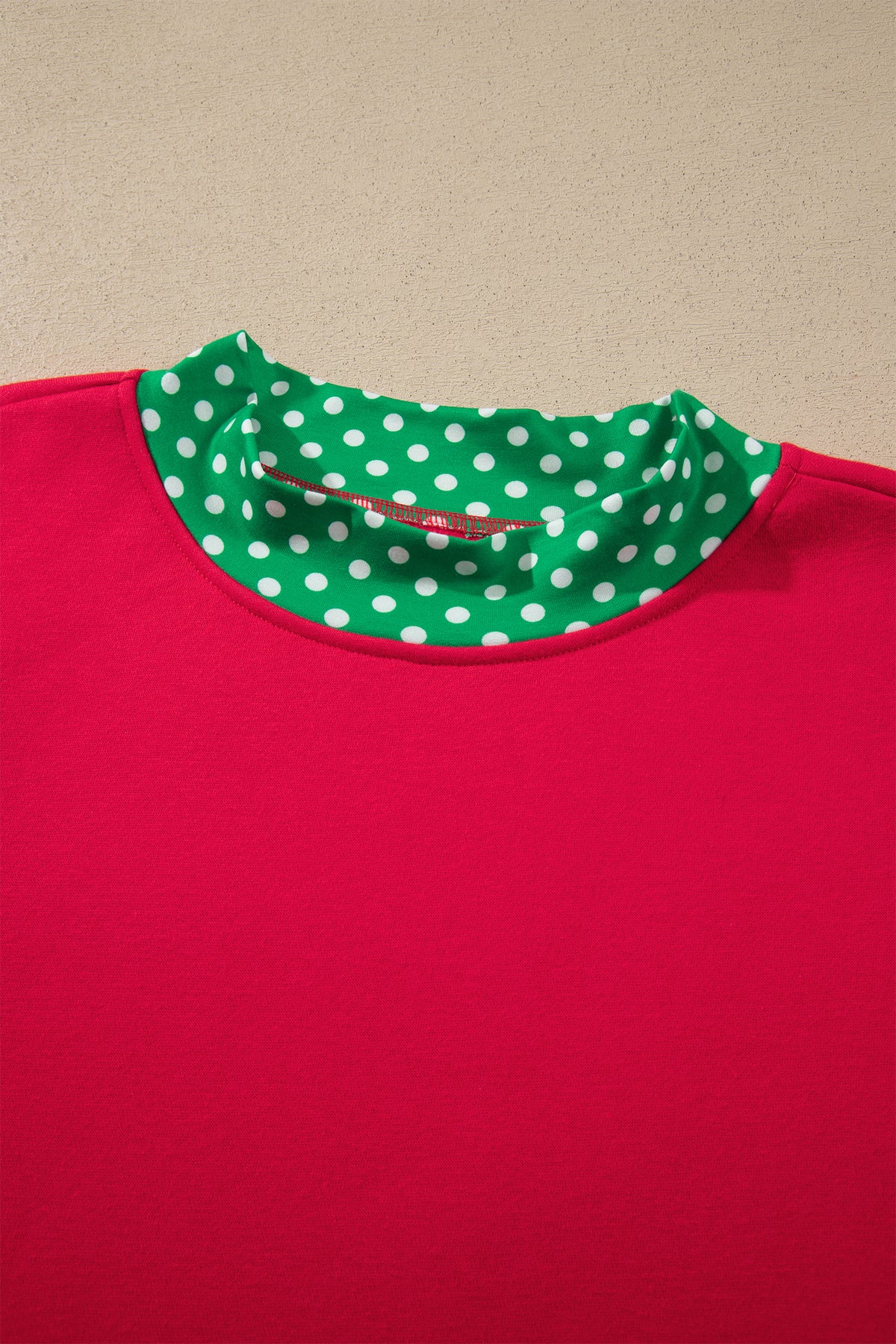 Mocha Polka Dot Oversized Sweatshirt