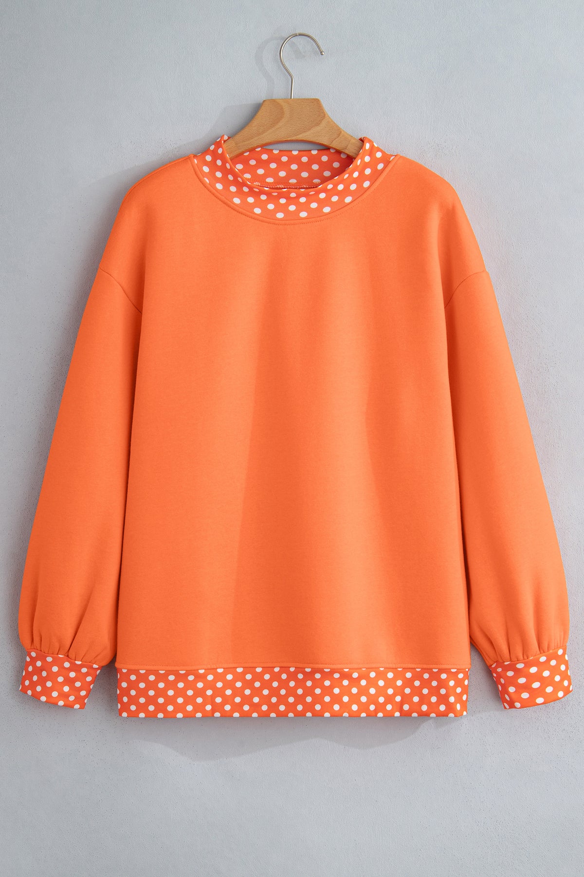 Mocha Polka Dot Oversized Sweatshirt